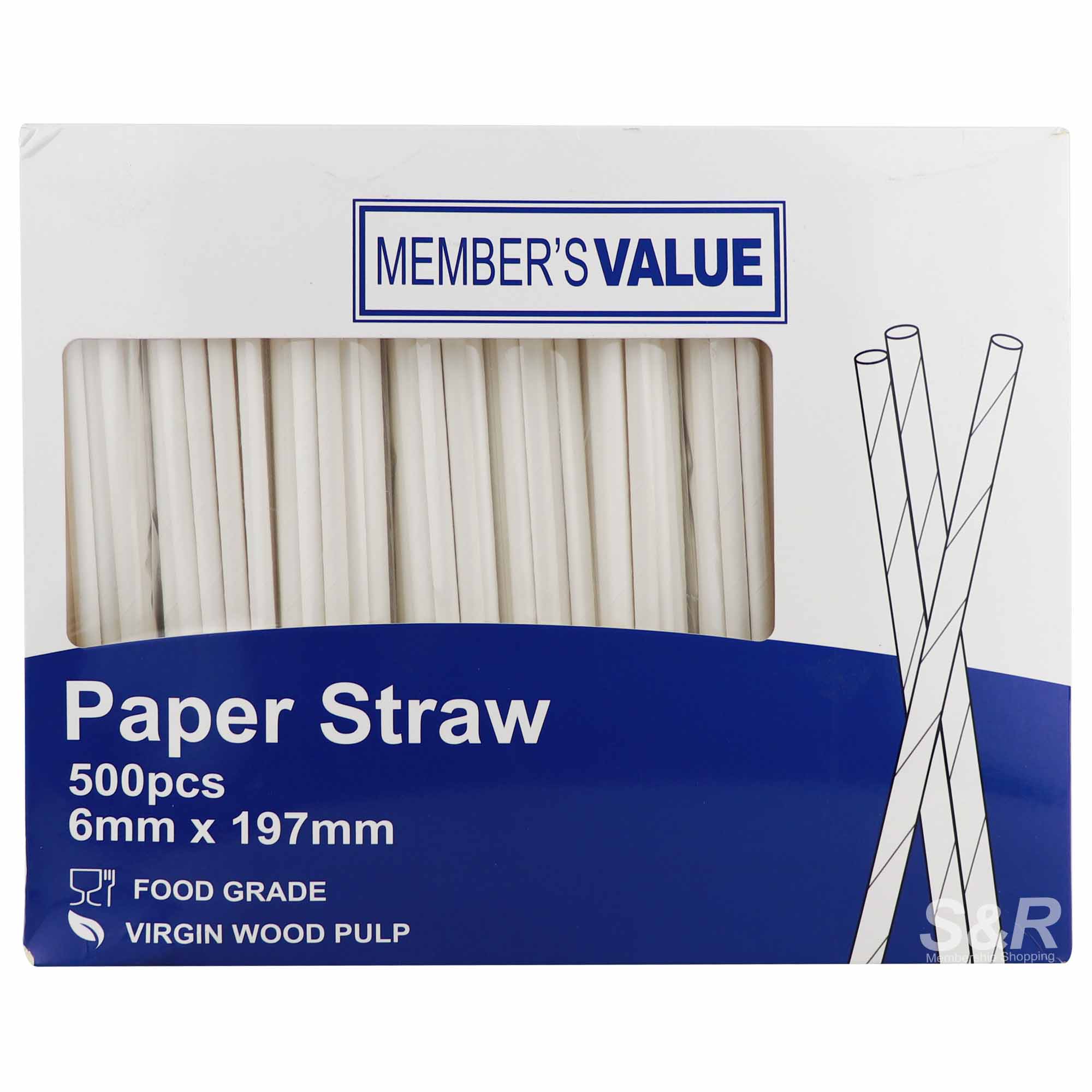 Member's Value Paper Straw 500pcs Member's Value Paper Straw 500pcs